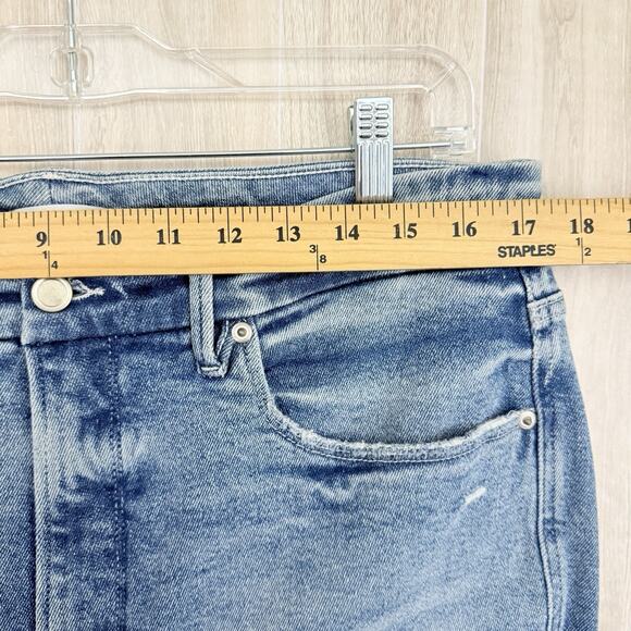 Good American Jeans Womens Size 16 Good Curve Straight High Rise Ankle Stretch - Picture 7 of 12
